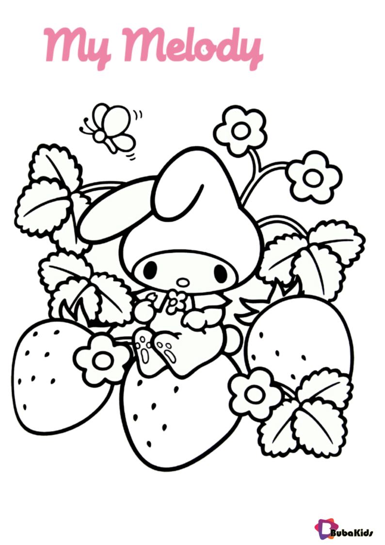 My melody sanrio coloring page sanrio hello kitty pegatinas bonitas dibujos bonitos