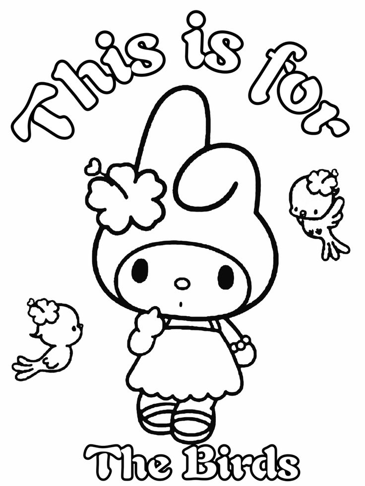 Free sanrio my melody coloring page hello kitty colouring pages coloring book art coloring books