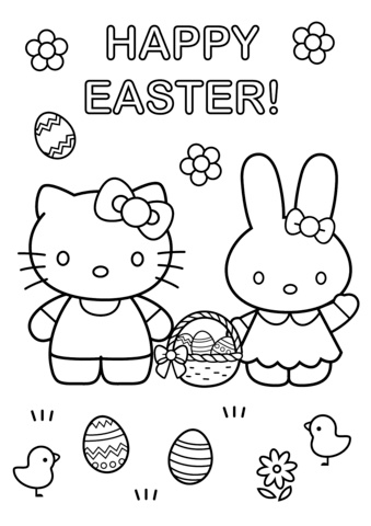 Hello kitty coloring pages free coloring pages