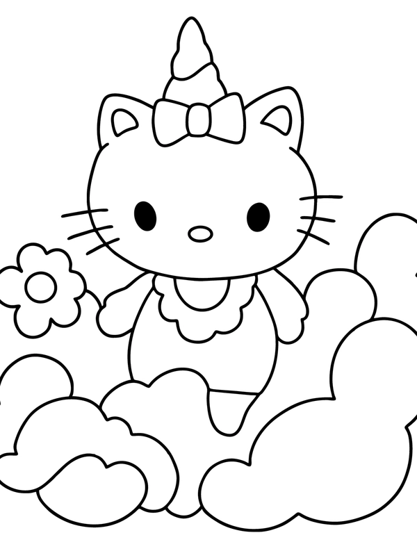 Ðï hello kitty in clouds