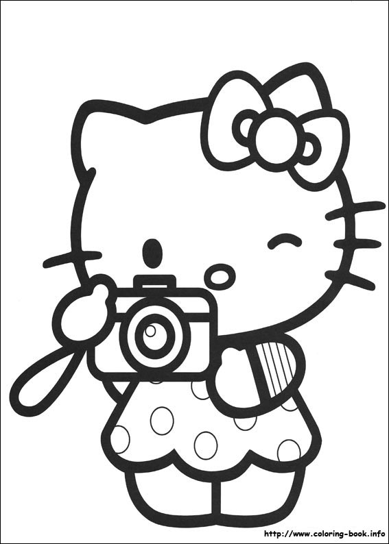 Hello kitty coloring picture