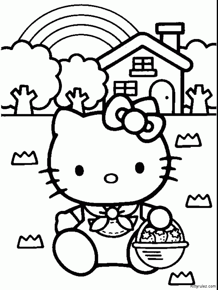 Hello kitty and friends coloring pages printable for free download