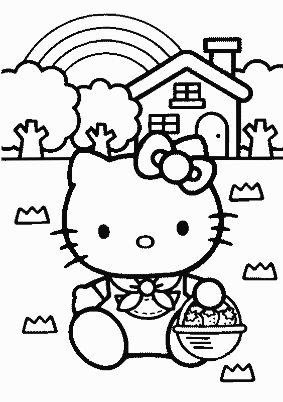 Best hello kitty coloring pages for kids