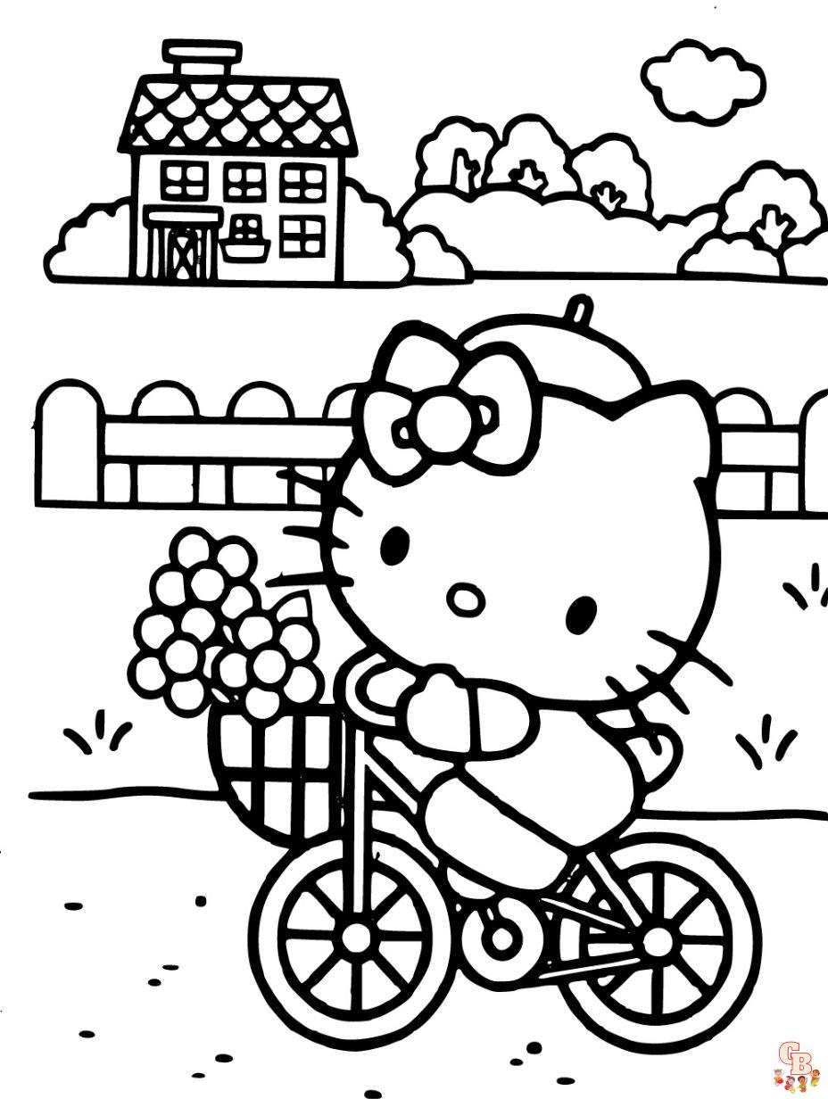 Hello kitty coloring pages