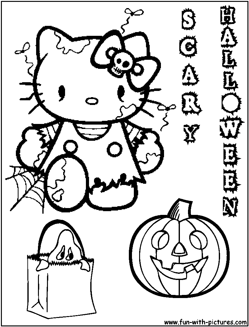 Hello kitty coloring pages