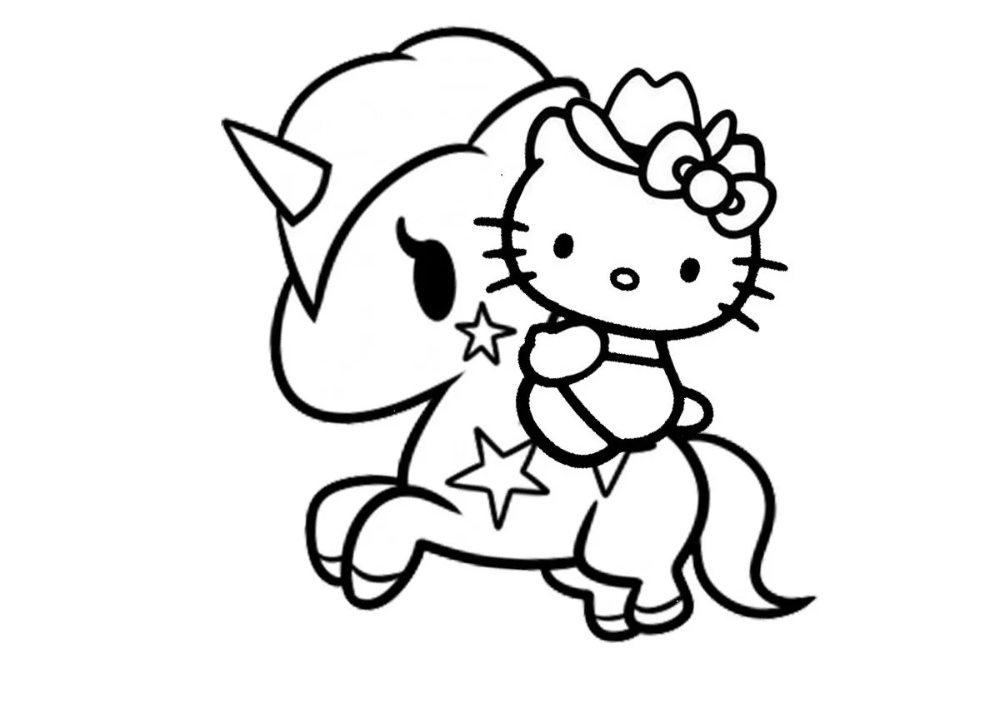 Hello kitty coloring pages