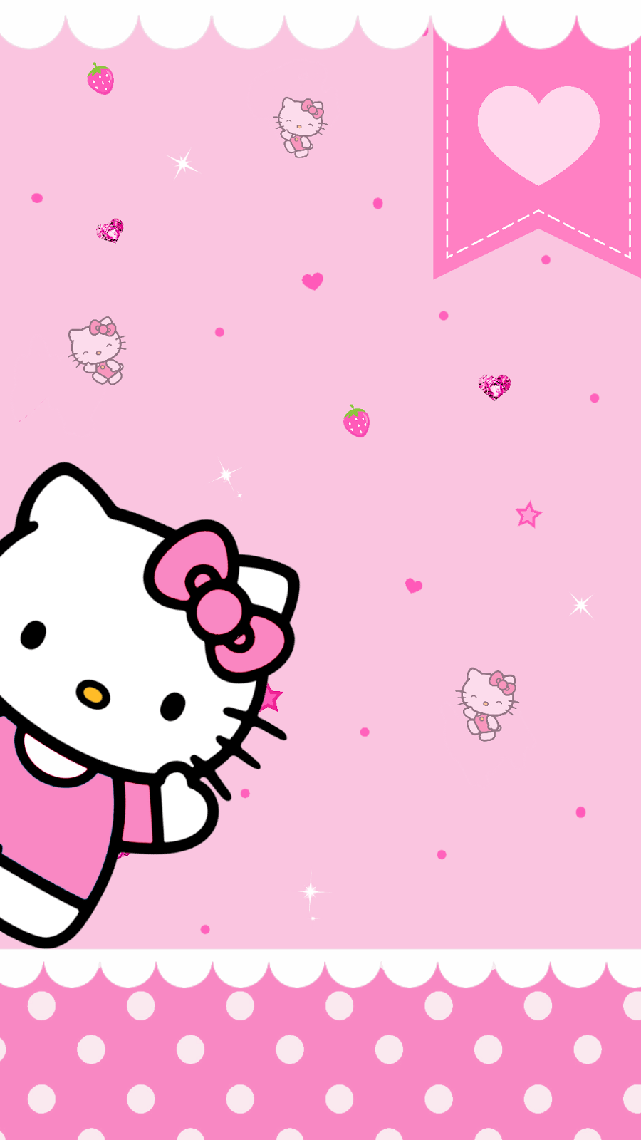 hello kitty wallpaper hd free Luxury Free of Hello Kitty Wallpaper with  Floral pink background Greeting Card by Barbora Bradacova