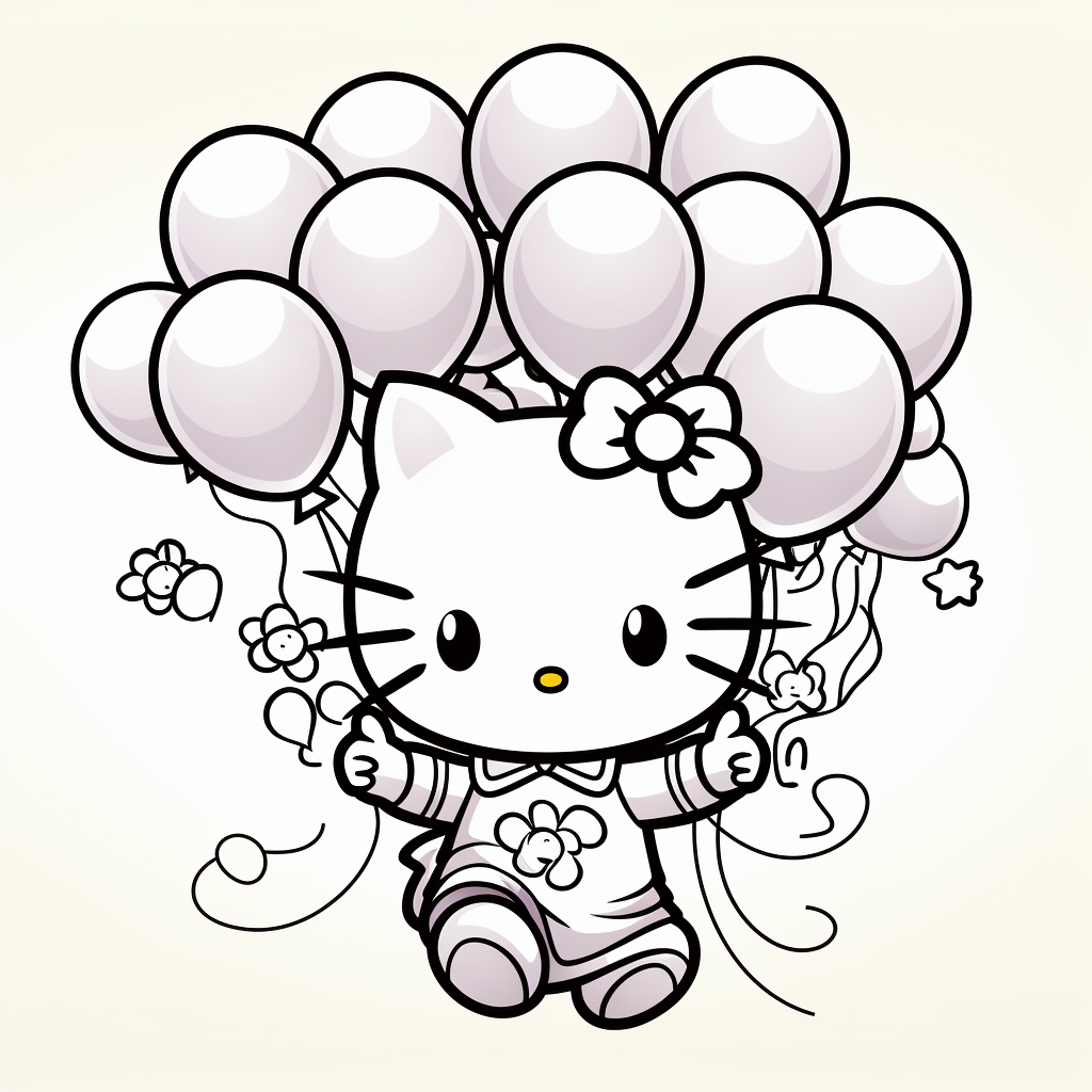 Free printable hello kitty coloring pages