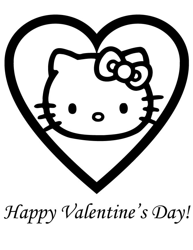 Happy hello kitty valentines day coloring page hello kitty colouring pages valentines day coloring page valentine coloring pages