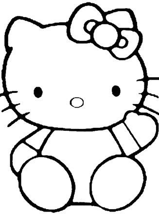 Hello kitty coloring page