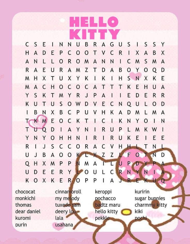 Hello kitty word search íê