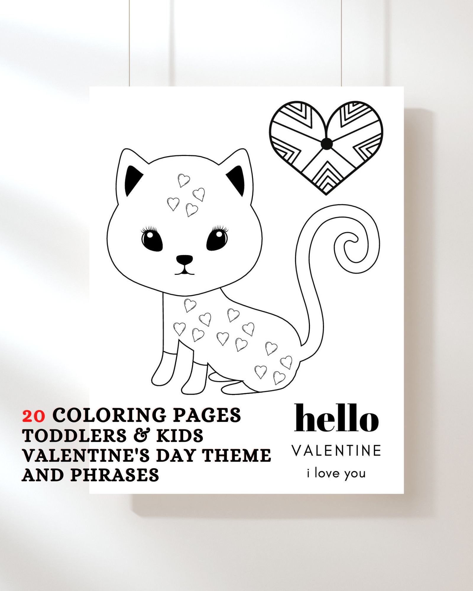 Valentines day coloring book for teachers and kids coloring pages printable pages instant digital download