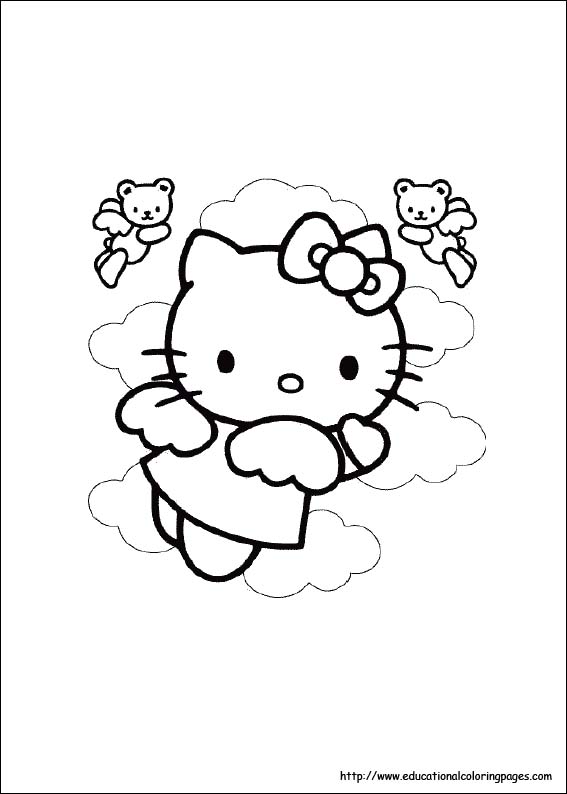 Hello kitty coloring pages free for kids