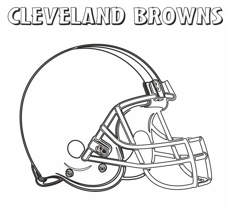 Cleveland browns helmet image coloring page