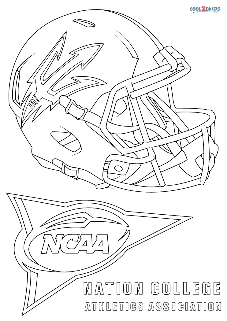 Free printable football helmet coloring pages for kids