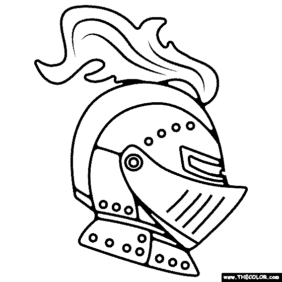 Knight helet coloring page