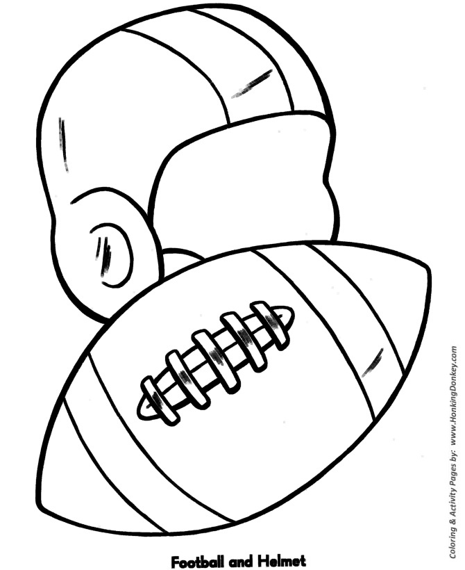 Easy coloring pages free printable football and helmet easy coloring activity pages for prek and primary kids