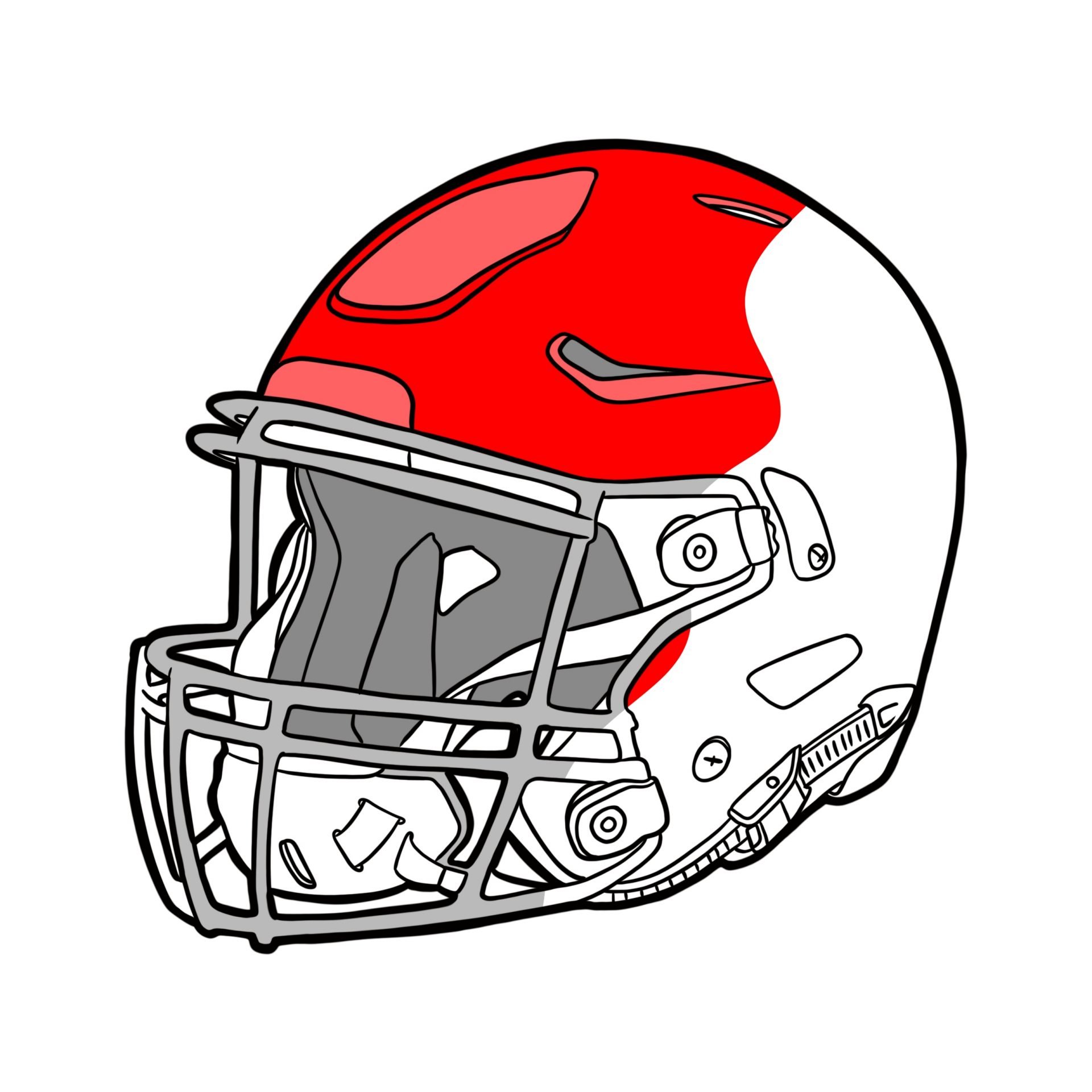 Football helmet coloring page
