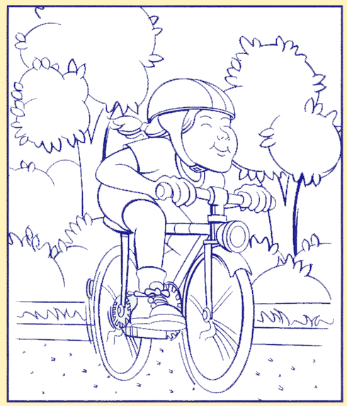 Helmet safety coloring page