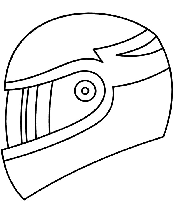 Printable motorbike helmet coloring page
