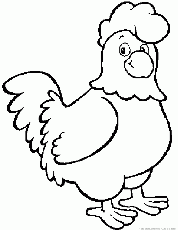 Hen coloring pages