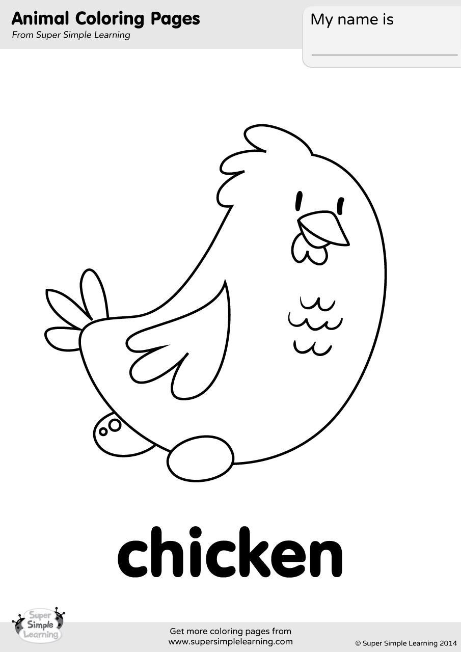 Chicken coloring page
