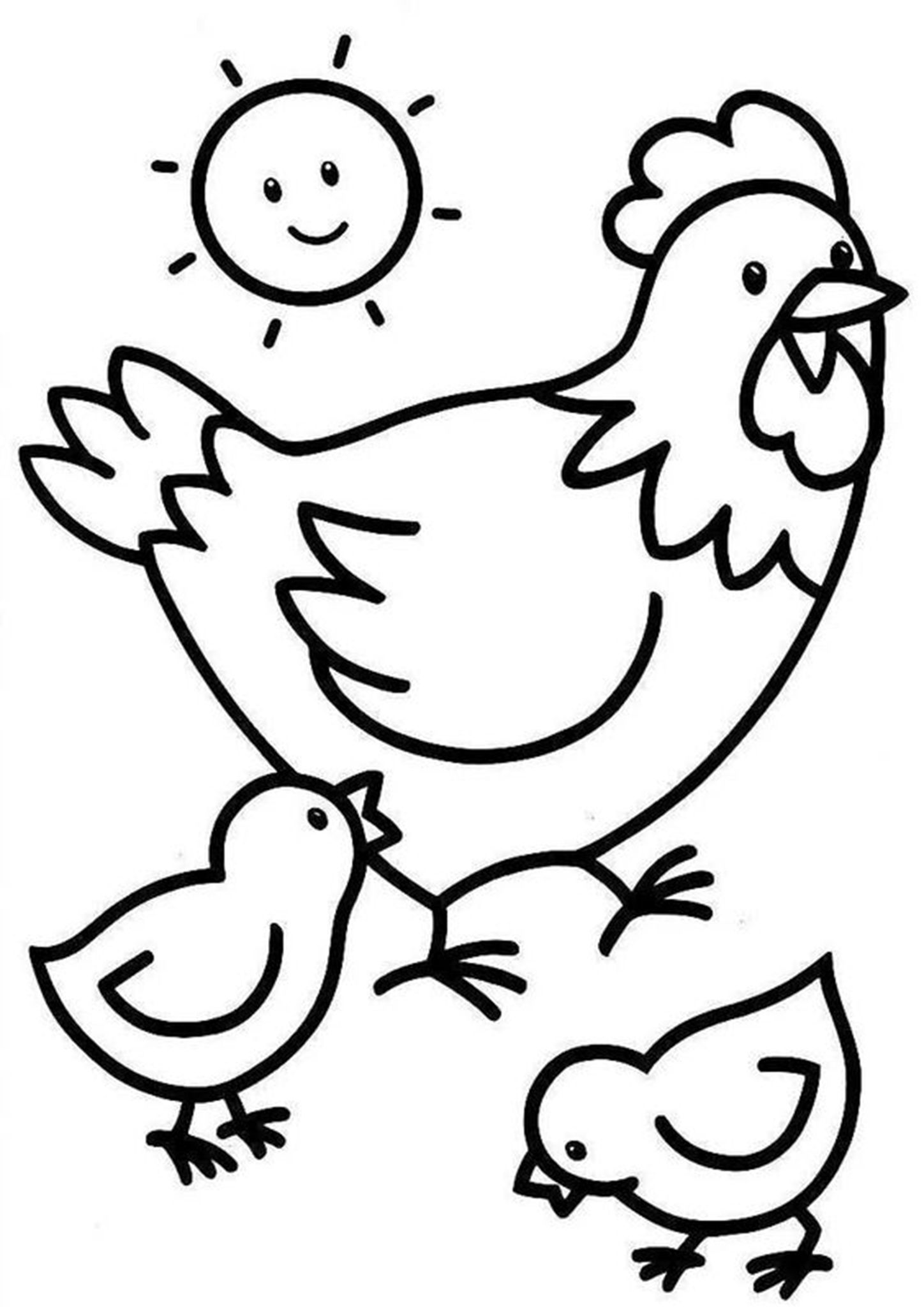 Free easy to print chicken coloring pages farm coloring pages chicken coloring pages chicken coloring