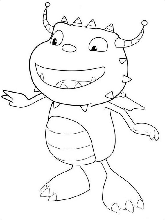 Coloring book henry hugglemonster