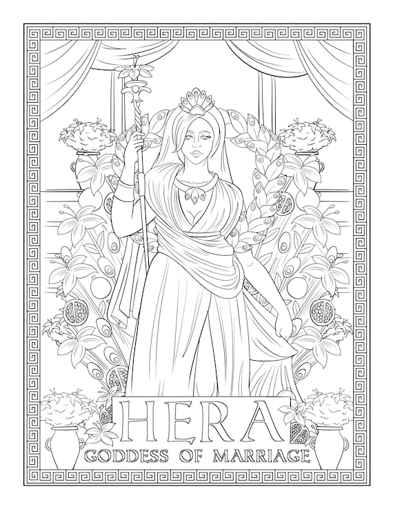 Greek goddesses group coloring pages downloadprintable download now