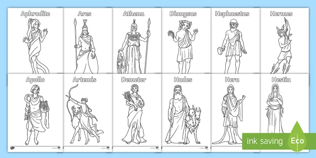 Greek gods louring pages teacher made