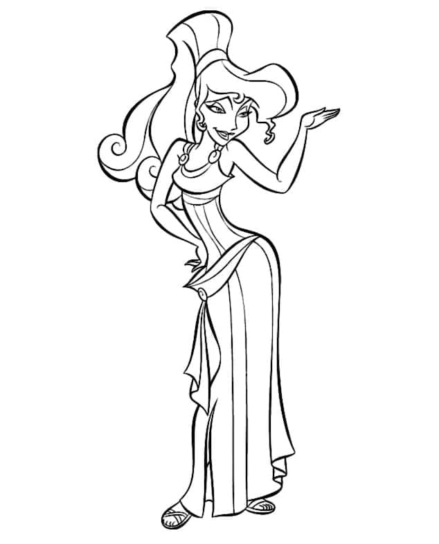 Queen hera and baby hercules coloring page