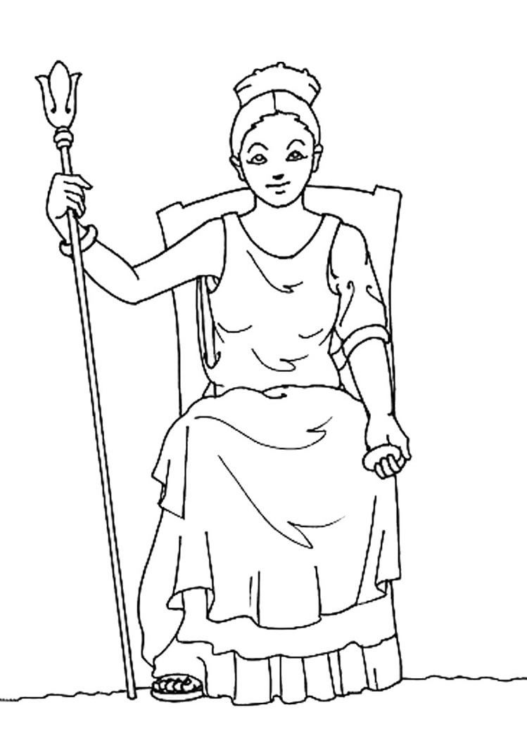 Greek goddesses coloring pages