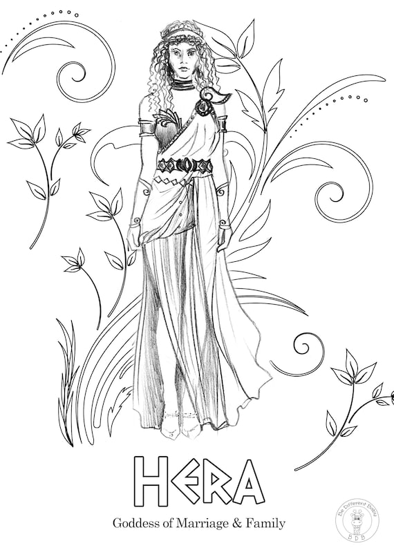 Greek gods coloring book downloadable pages full of greek gods and goddesses illustrations and greek mythology scenes