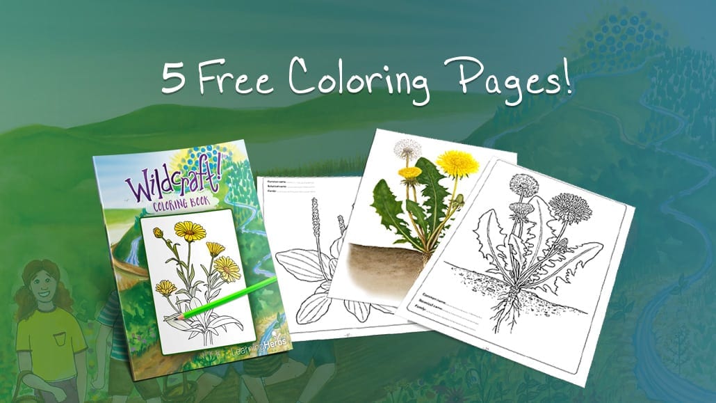 Free herbal coloring book â