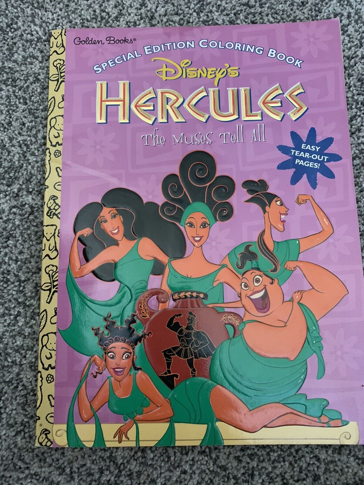 Golden books hercules disney special edition coloring book vintage