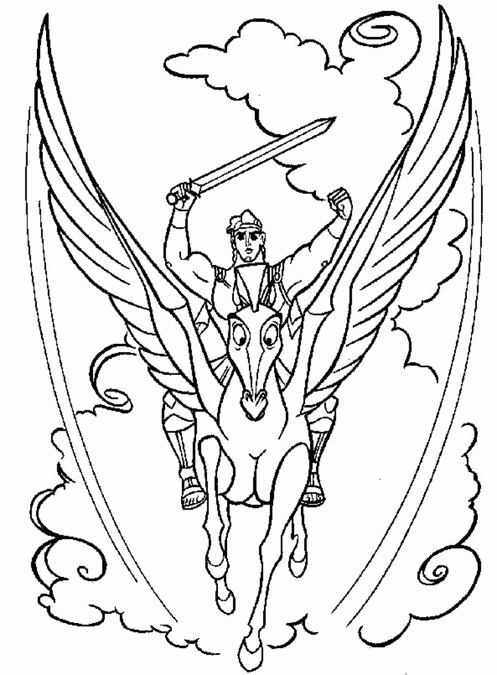 Free printable hercules coloring pages for kids