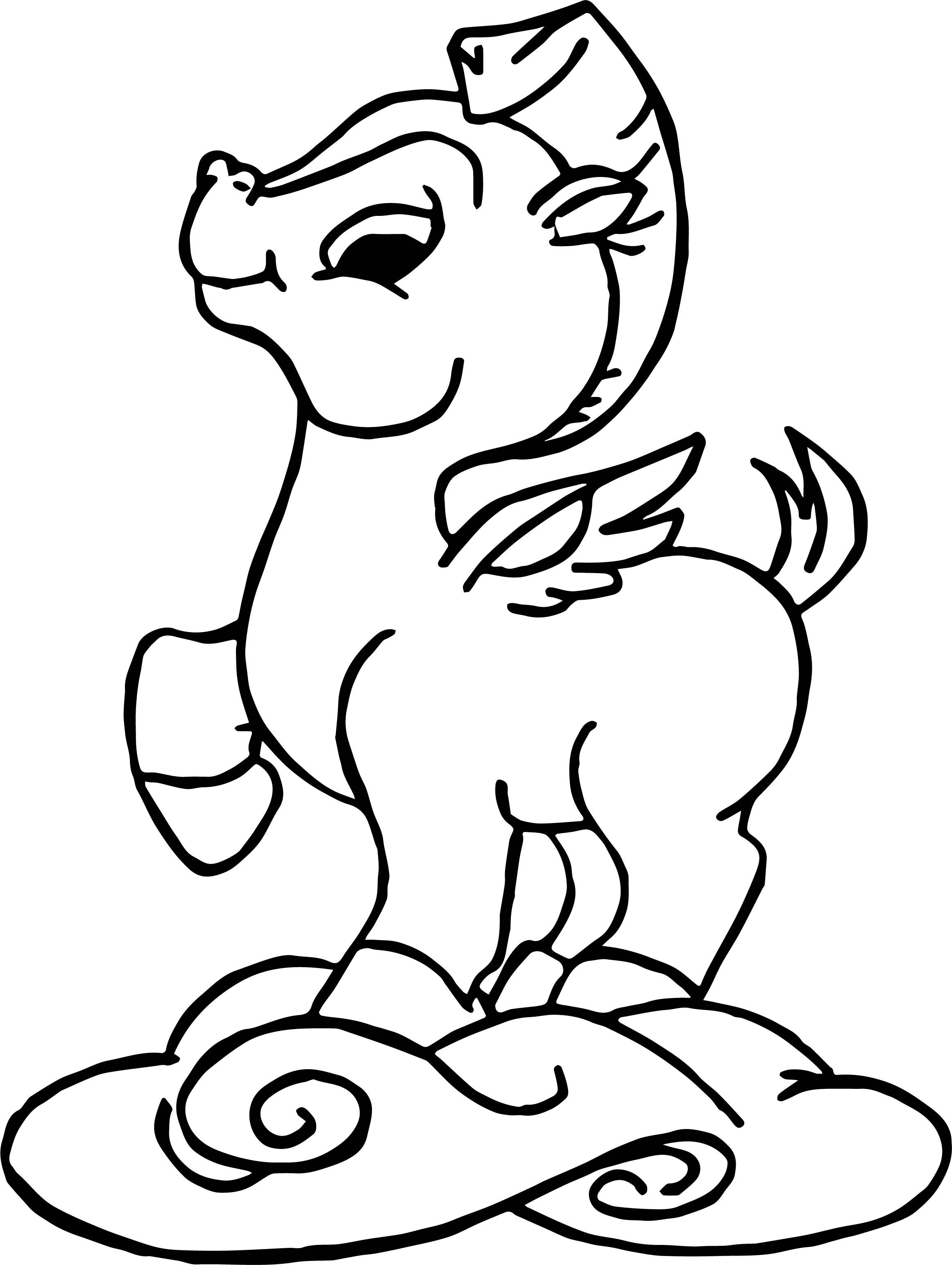 Awesome baby hercules and baby pegasus on cloud coloring pages disney hercules disney art coloring pages