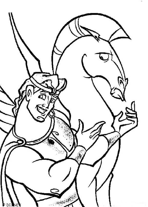 Hercules and pegasus coloring pages