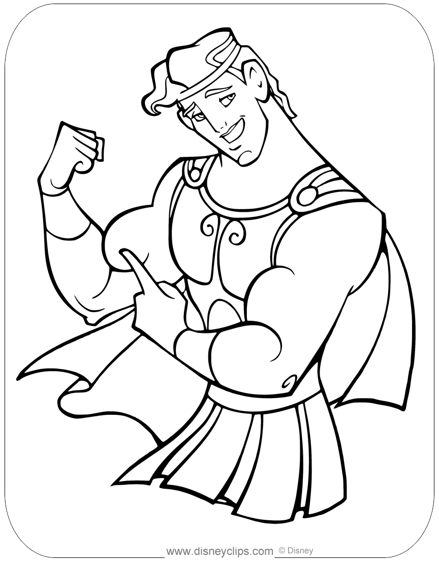 Disneys hercules coloring pages