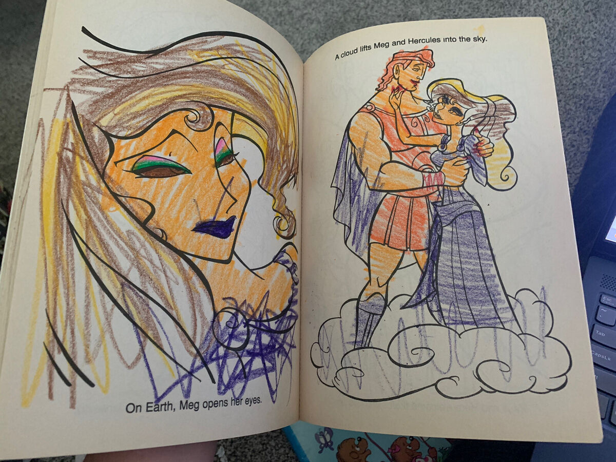 Golden books hercules disney special edition coloring book vintage