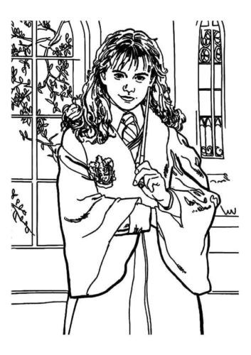 Hermione granger coloring page