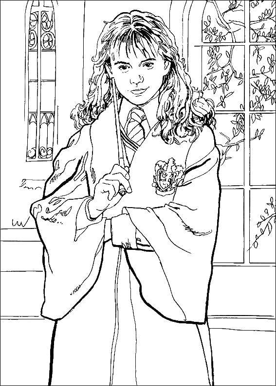 Online coloring pages coloring page hermione granger harry potter coloring pages website