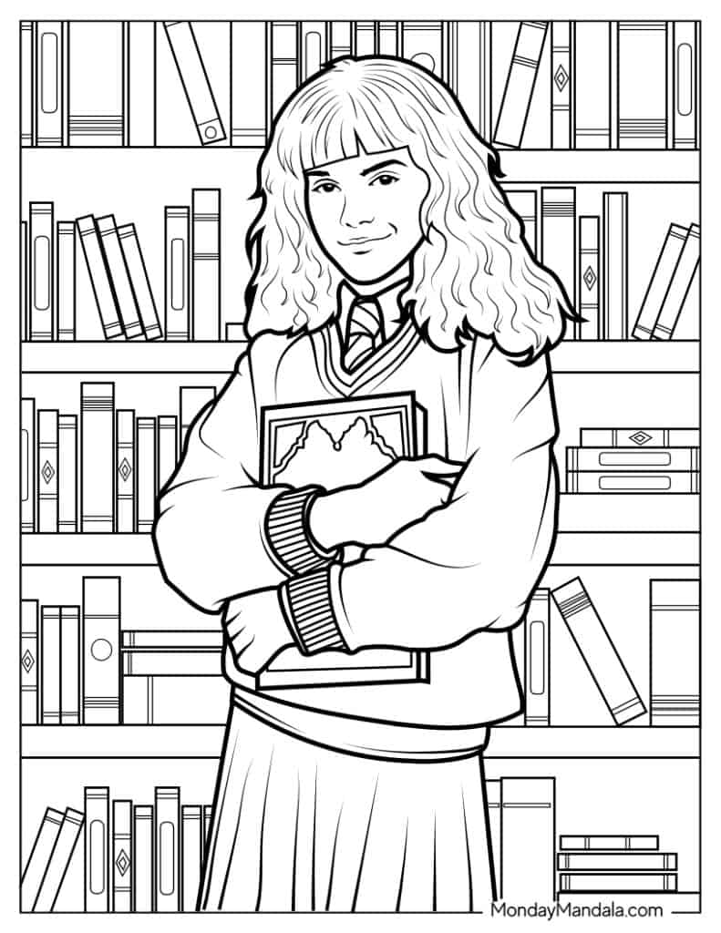 Harry potter coloring pages free pdf printables