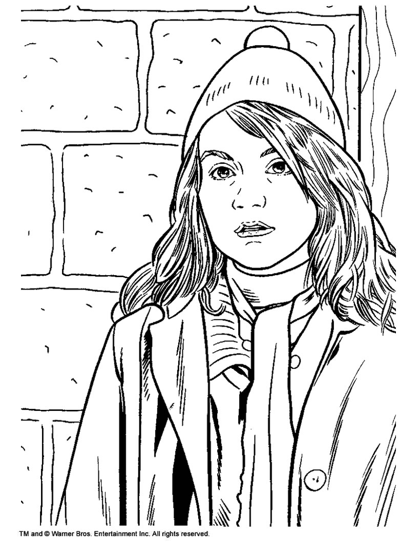 Hermione granger coloring pages