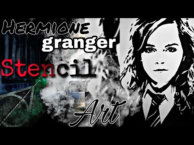 Hermione granger stencil art