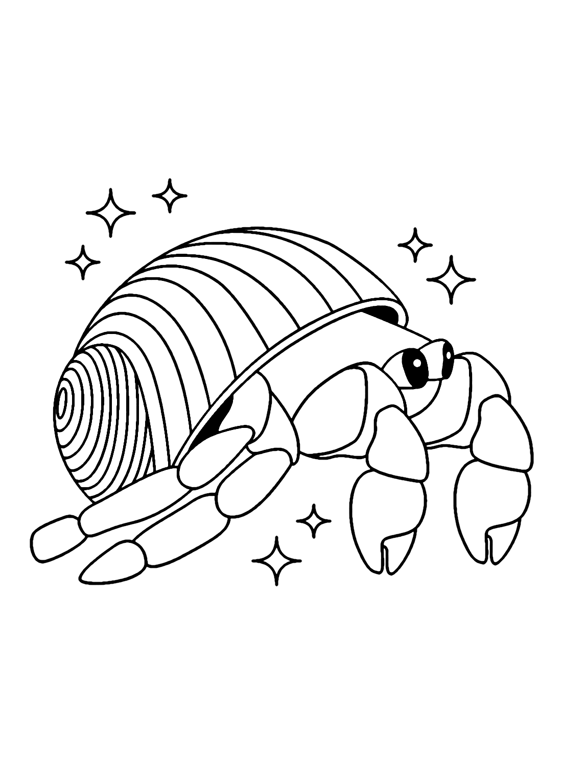 Hermit crab coloring pages printable for free download