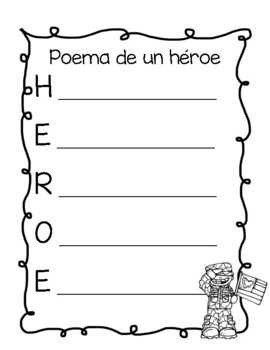 Hero acrostic poem in english and spanish by ms shepherds classroom