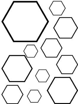 Hexagon coloring sheet by pre