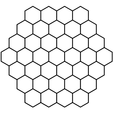 Hexagon honeyb tessellation coloring page free printable coloring pages