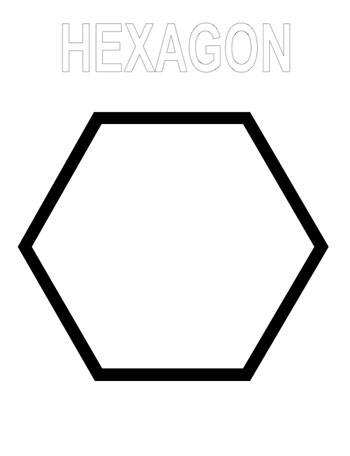 Hexagon coloring page â